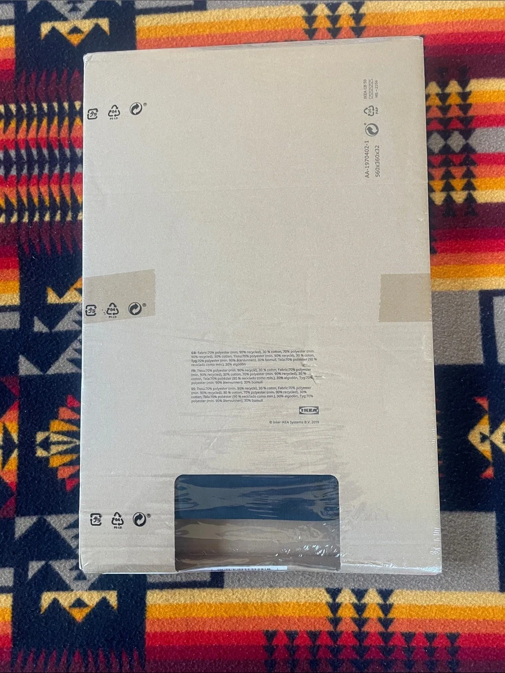 IKEA KOARP corduroy chair cover in blue black